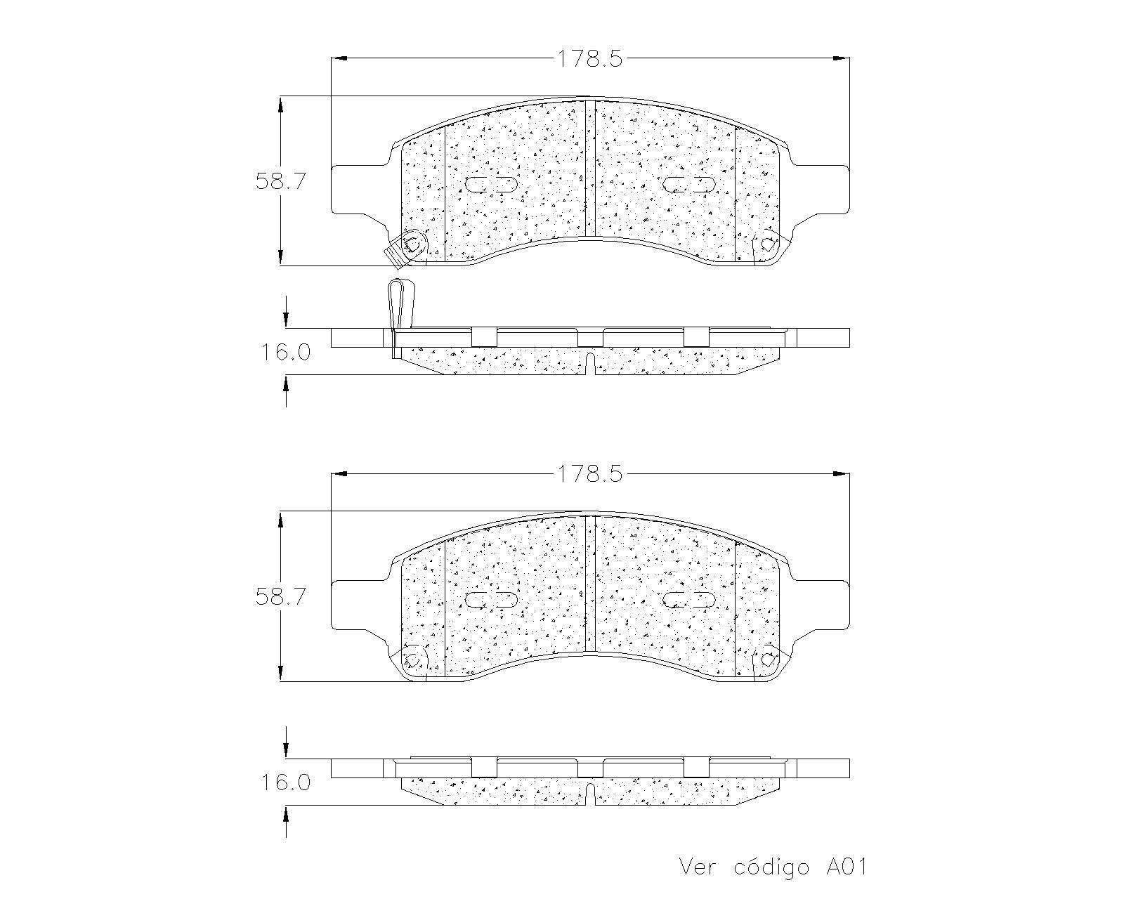 BALATA DELANTERA CERÁMICA BUICK ENCLAVE, GM TRAVERSE - Imagen 2