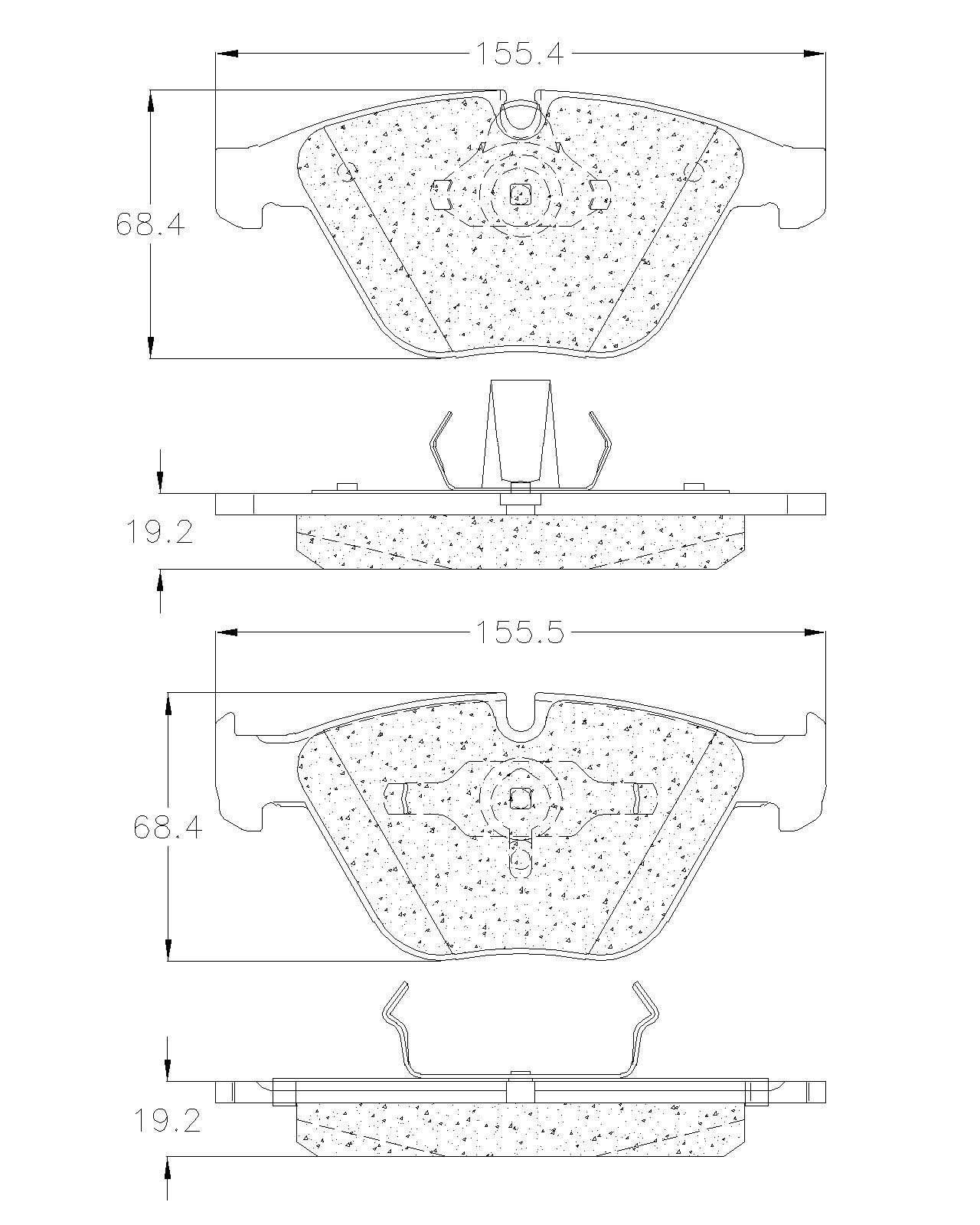 BALATA DELANTERA CERÁMICA BMW SERIE 3 - Imagen 2