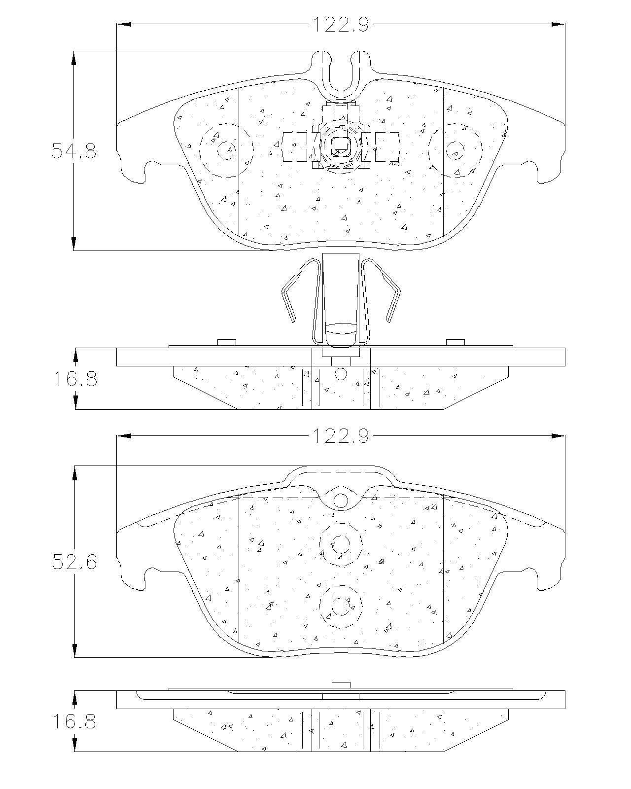 BALATA TRASERA CERÁMICA MERCEDES BENZ C250, C300, 350, E400 - Imagen 2