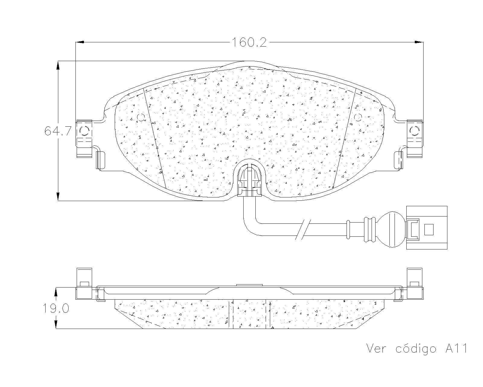 BALATA DELANTERA CERÁMICA AUDI A3, SEAT LEON, VW GLF - Imagen 2