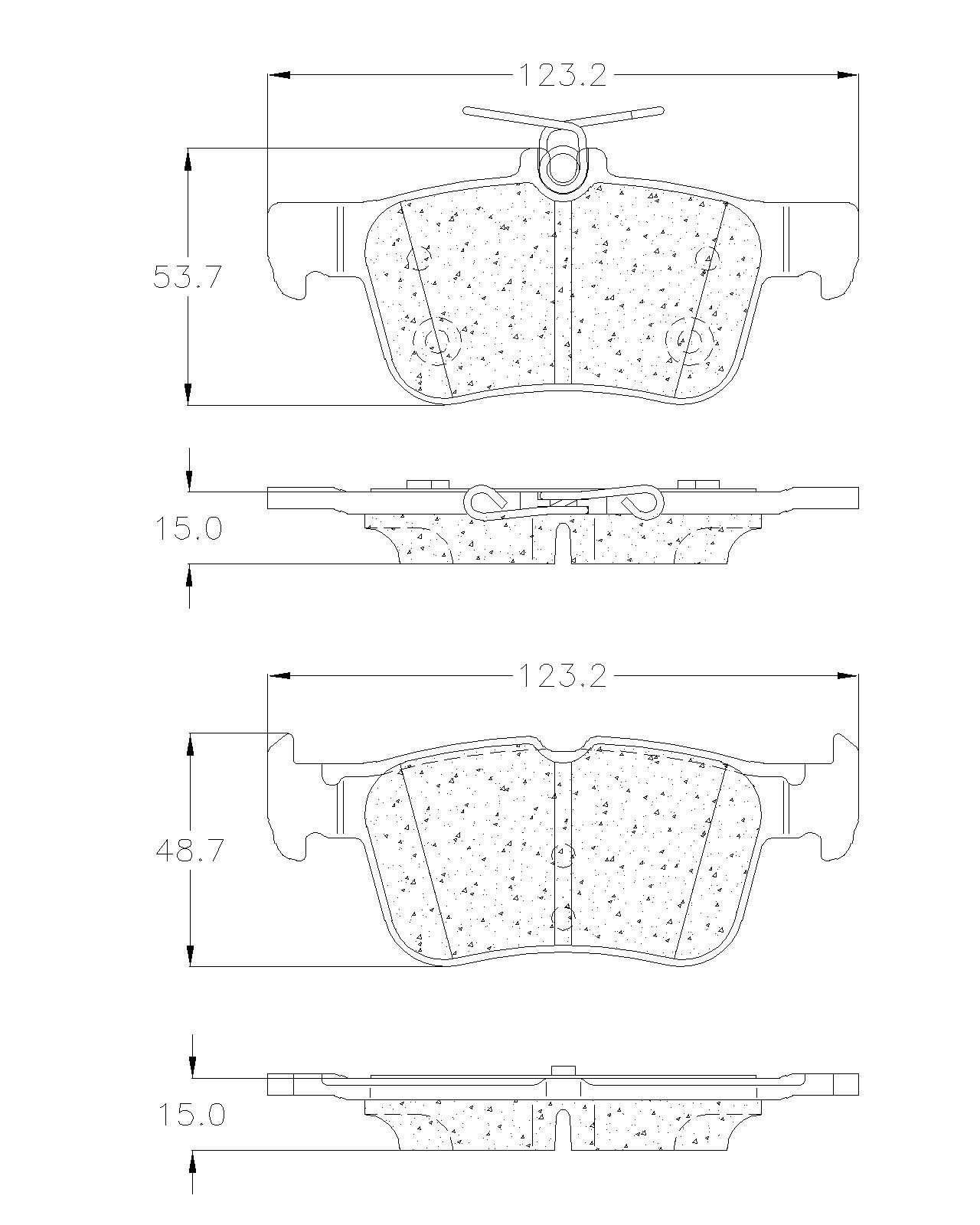 BALATA TRASERA CERÁMICA FORD EDGE, FUSION, MKZ - Imagen 2