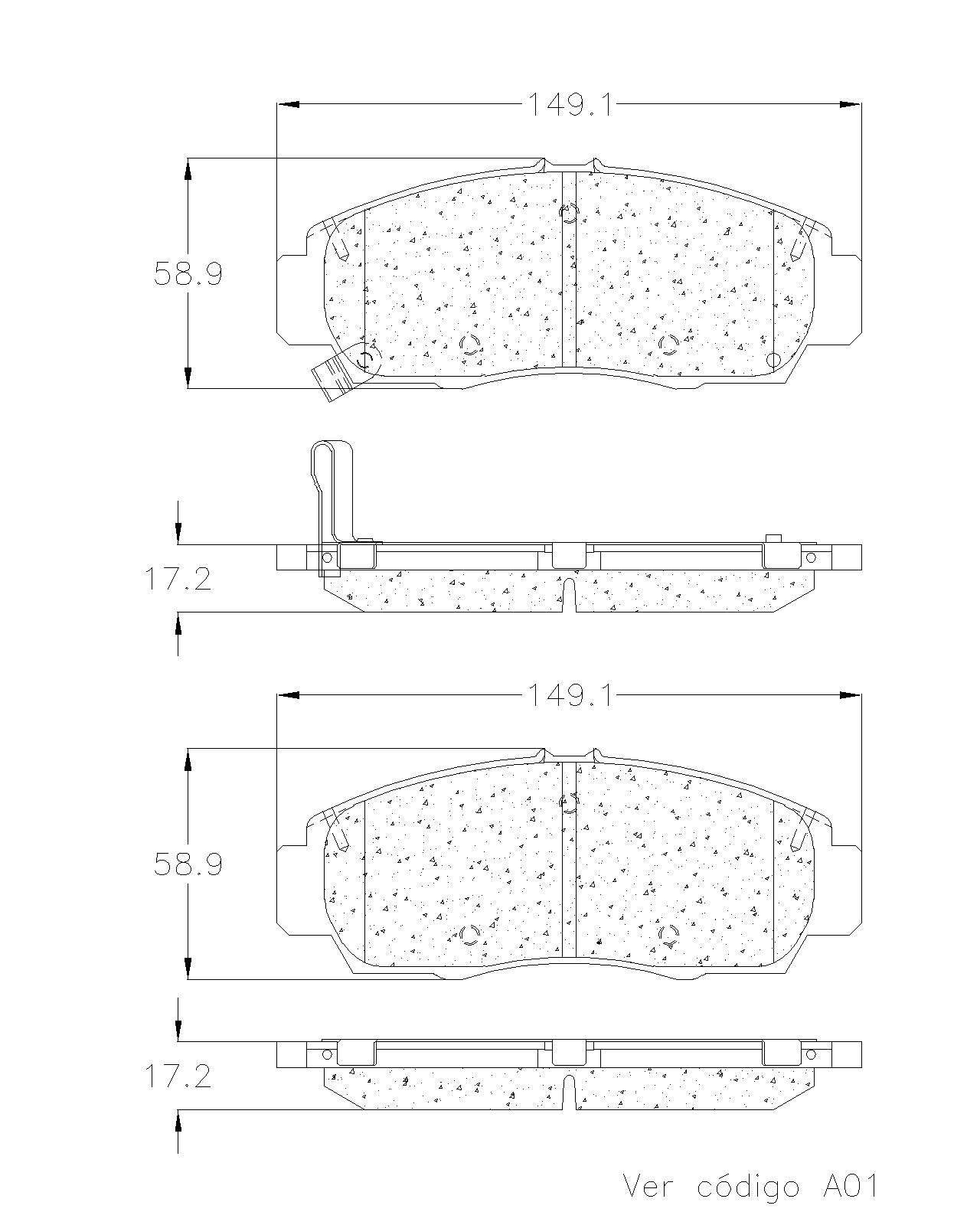 BALATA DELANTERA CERÁMICA ACURA TL, TSX - Imagen 2