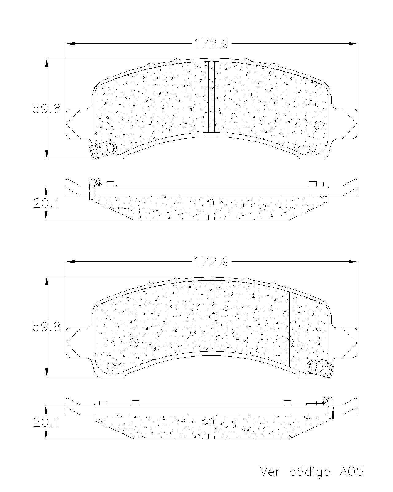 BALATA TRASERA CERÁMICA EXPRESS VAN 1500 / 2500, SONORA, SUBURBAN - Imagen 2