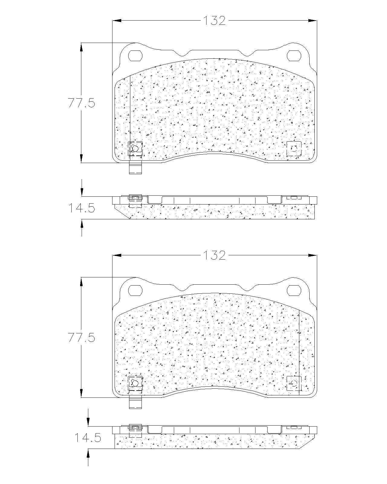 BALATA DELANTERA CADILLAC CTS, CHEVROLET CAMARO, DODGE VIPER - Imagen 2