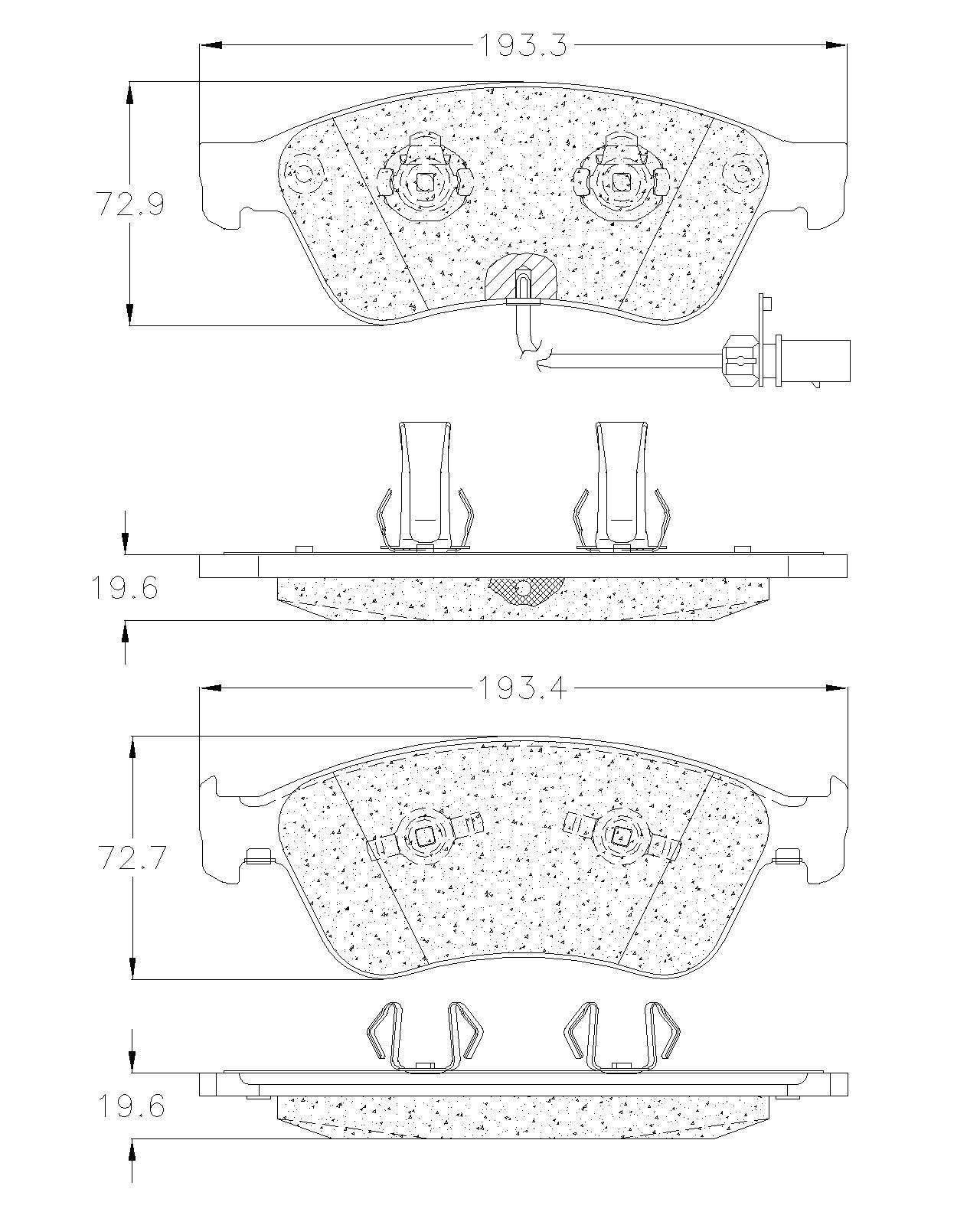 BALATA DELANTERA AUDI A8 QUATTRO, S6, S8, VW PHAETON - Imagen 2