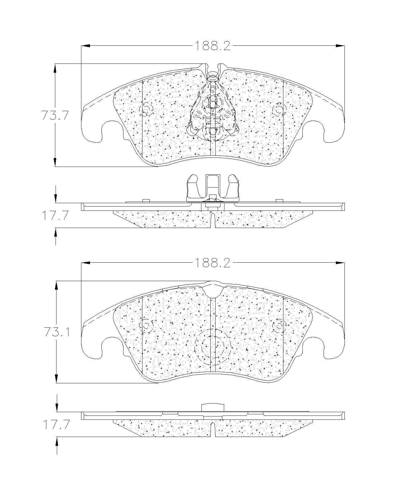 BALATA DELANTERA AUDI A4, A5, A6, FORD FOCUS RS - Imagen 2