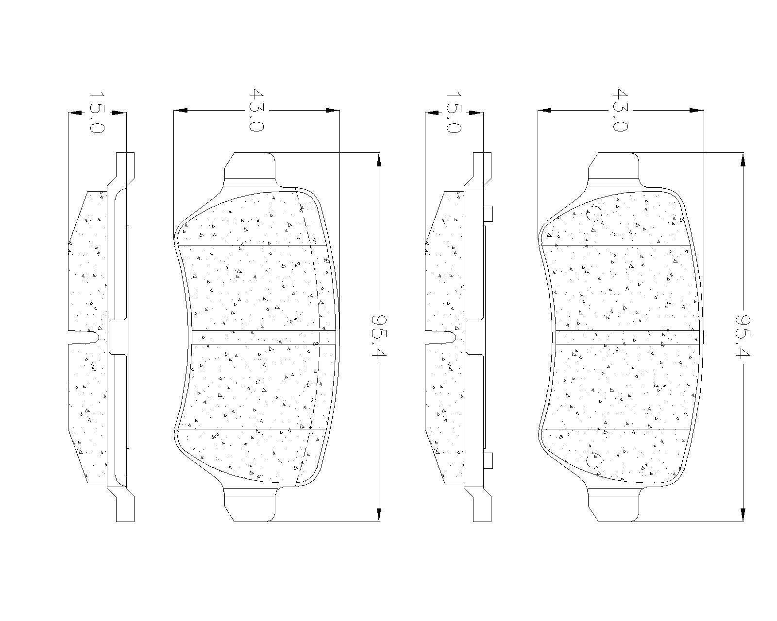 BALATA TRASERA GM ASTRA, MERIVA, ZAFIRA - Imagen 2
