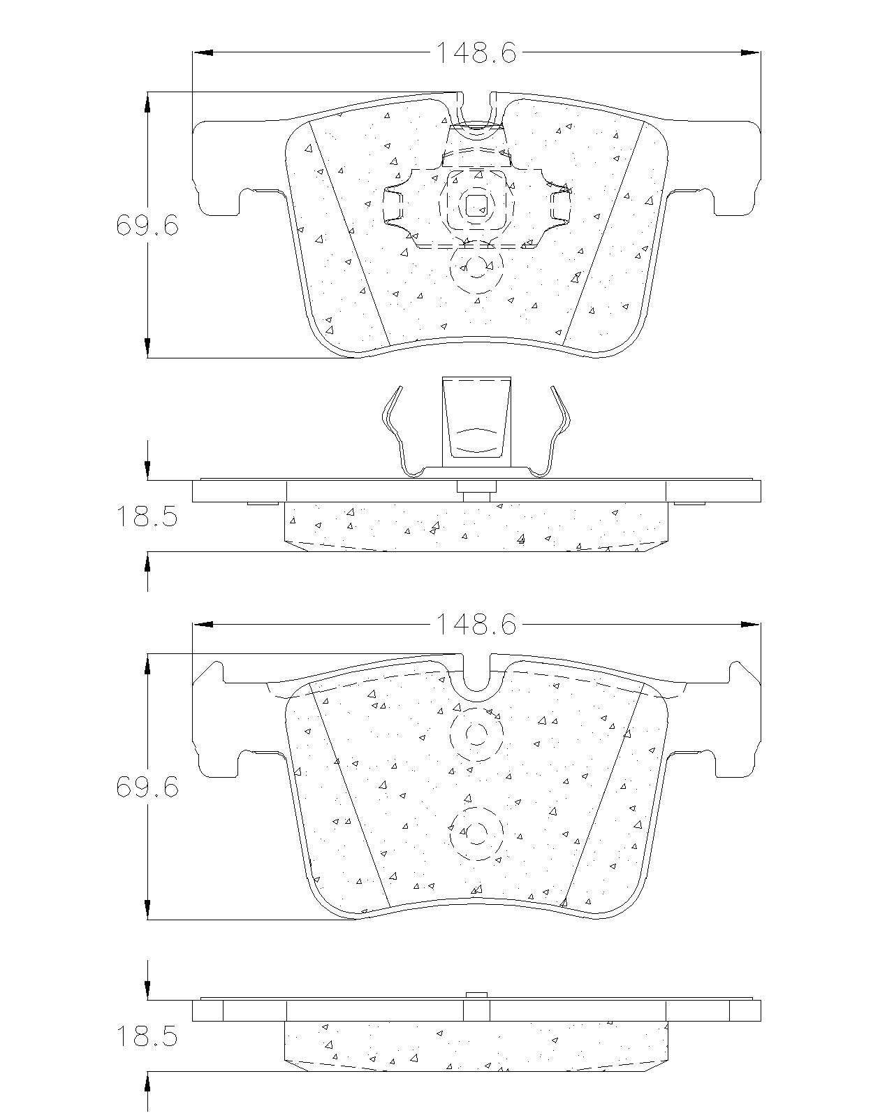 BALATA DELANTERA BMW 228i, 230i, 320i, 328i, 330i, 428i, X3 - Imagen 2