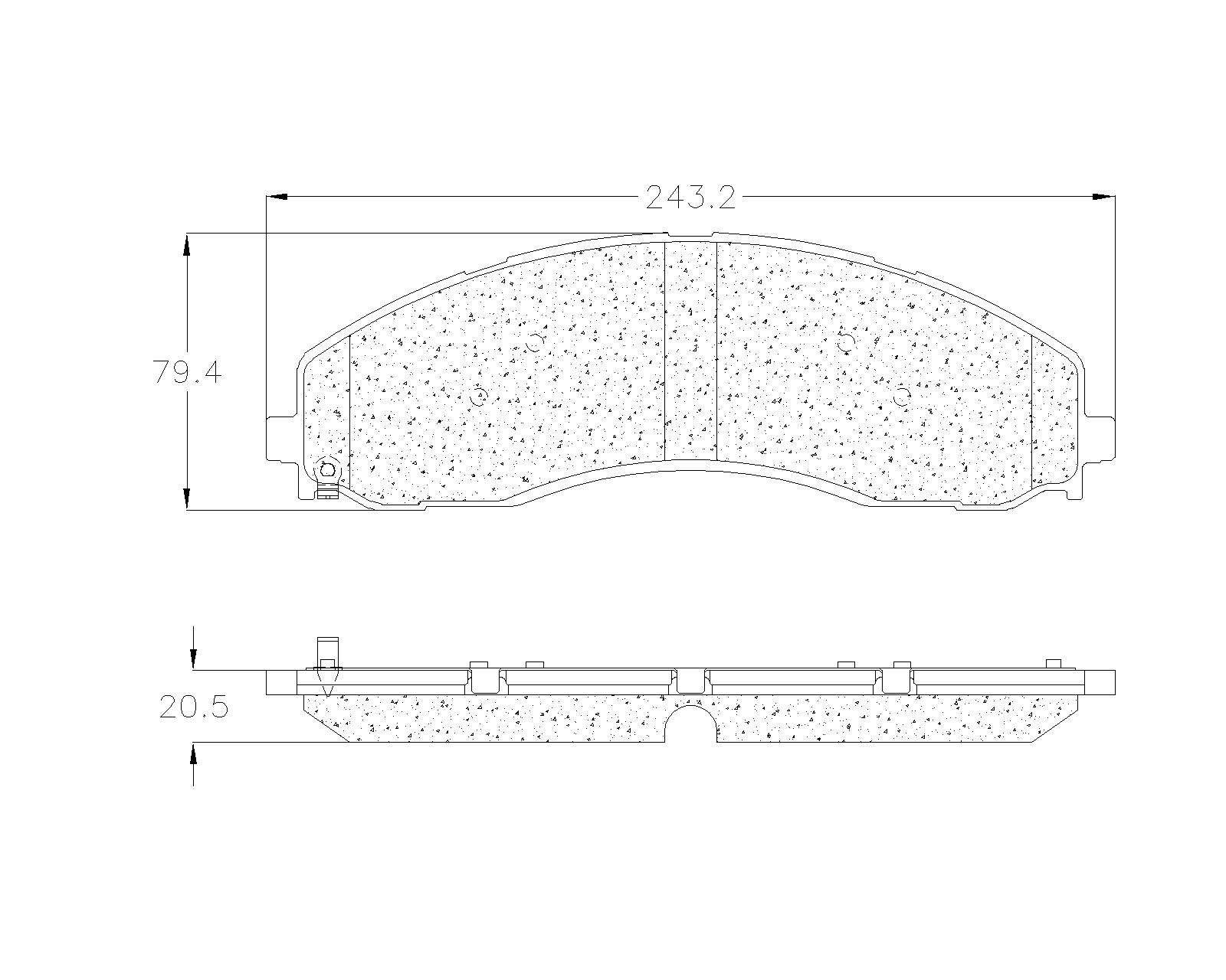 BALATA DELANTERA / TRASERA FORD F450, F550, F600 SD - Imagen 2