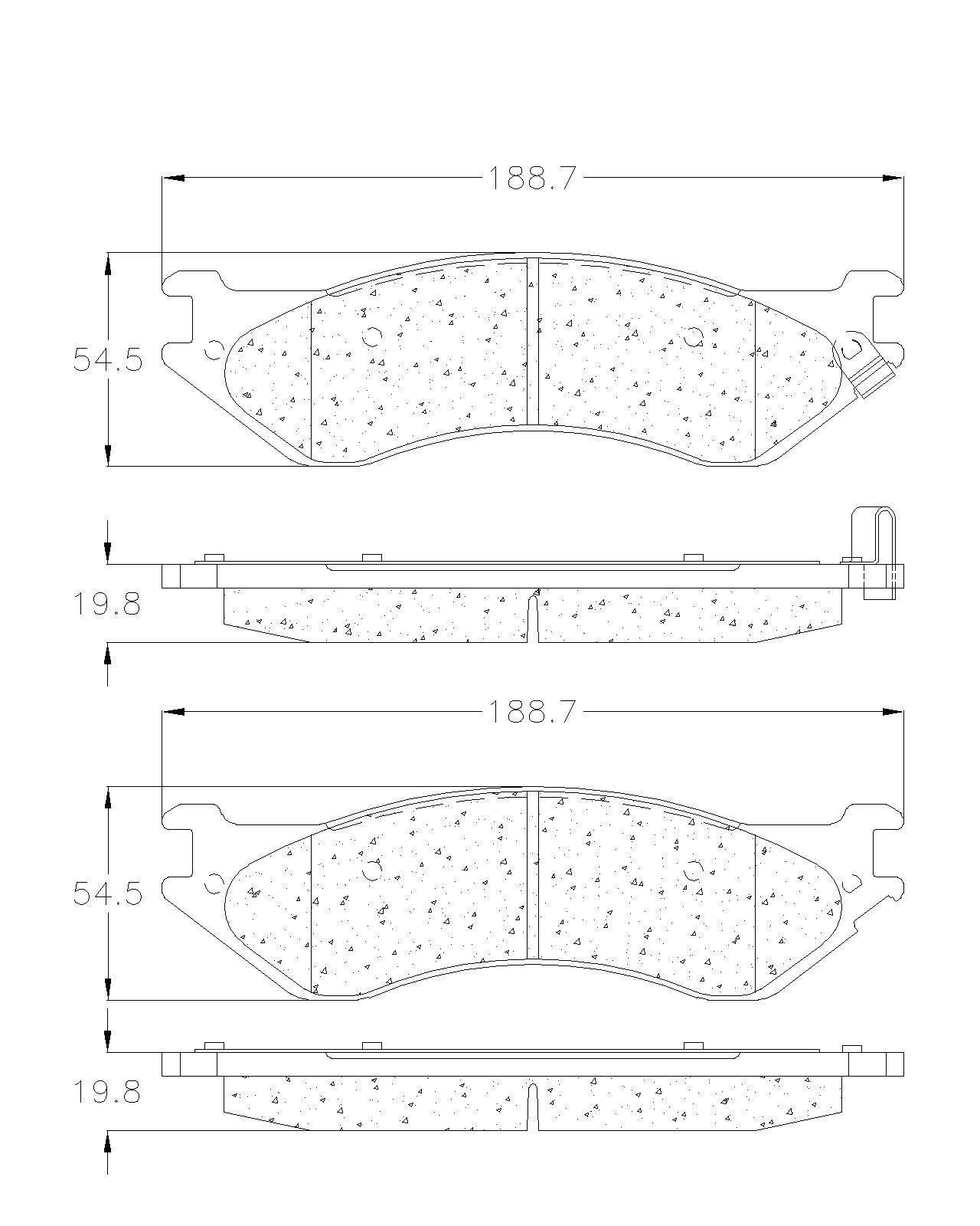 BALATA TRASERA DODGE RAM 1500, 2500, 3500 - Imagen 2