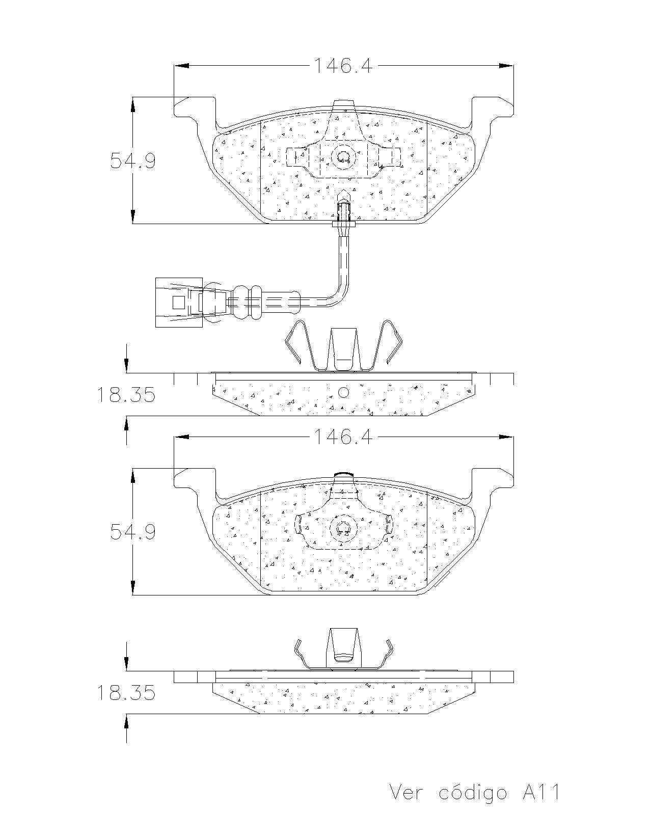 BALATA DELANTERA AUDI A3, VW BEETLE - Imagen 2