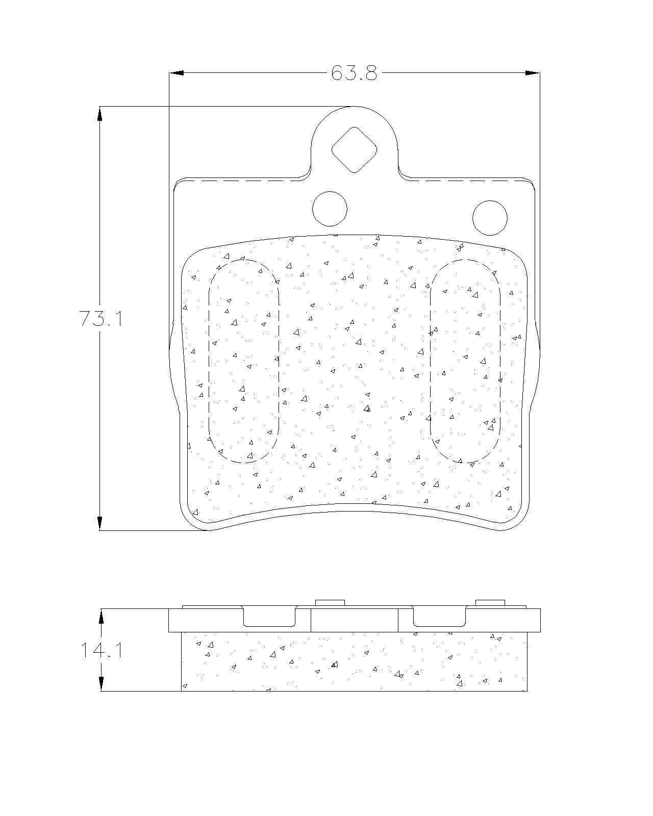 BALATA TRASERA CHRYSLER CROSSFIRE, MERCEDES BENZ C230, C240, SLK230 - Imagen 2